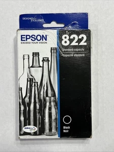Original Epson 822 Tintenpatrone Schwarz Standardkapazität DURABrite Ultra USA 4/28 - Bild 1 von 1