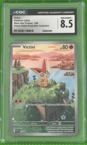 Pokémon TCG Victini SVP 208 Black Star Promo Illustration Rare TAG