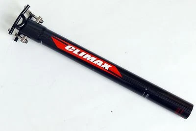 145g,34.9x350 Climax SP02C 3K gloss carbon Seatpost Ti bolt Road MTB bike Black - Image 1 of 4
