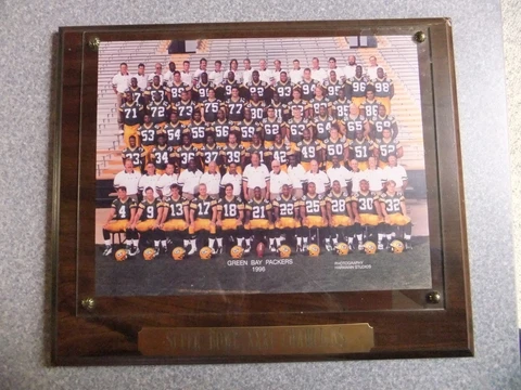 L#C04 1996 Green Bay Packers team plaque  Super Bowl XXXI champions, Brett Favre Cover