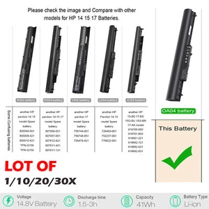 🧡LOT 30X OA03 OA04 Spare Laptop Battery For HP 746641-001 740715-001 746458-421 - Picture 1 of 17