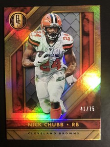 2020 Panini Gold Standard Nick Chubb Platinum Parallel 41/75 Browns #18