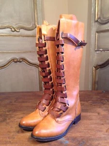 Vero Cuoio Free People Anthropologie Damen hohe Engineer Motorrad Reitstiefel 5,5 - Bild 1 von 12