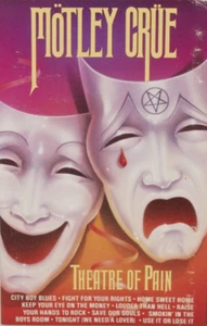 MOTLEY CRUE THEATRE OF PAIN 1985 CASSETTE TAPE VINTAGE METAL ROCK TESTED ELEKTRA - Picture 1 of 10