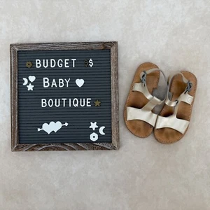 FRESHLY PICKED Gold Malibu Sandals Size 9 Toddler - Picture 1 of 3