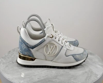 女士路易威登 Run Away LV Monogram 牛仔白色运动鞋 35 码 US5-5.5 码 — 第 1/4 张图片