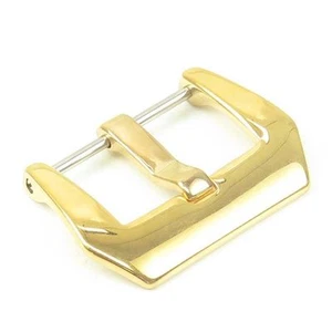 StrapsCo Yellow Gold Stainless Steel Screw In Pre-V Watch Band Strap Tang Buckle - Picture 1 of 2