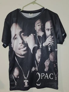 Tupac AOP Bay Club Shirt L 27 X 19 - Picture 1 of 3