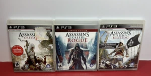 Assassin’s Creed PS3 Bundle - Black Flag, Rogue, and III - Pre-Owned - Picture 1 of 10