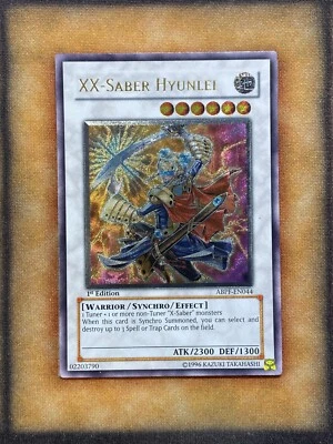 Yugioh XX-Saber Hyunlei ABPF-EN044 Ultimate Rare 1st Ed LP - Image 1 of 3