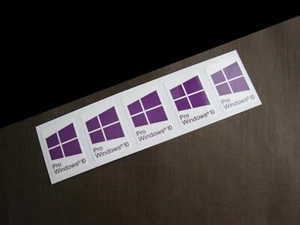 5 PCS Sticker for Window 10 Pro Badge Logo Decal Purple Color 22mm x 16mm - Picture 1 of 1
