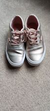 VANS Rose Gold Leather Metallic Trainers Size 5 EU 38