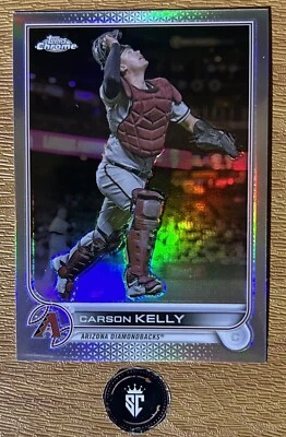 Carson Kelly 2022 Topps Chrome Chrome Refractor Rookie Card #215 Diamondbacks - Image 1 of 3