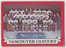 1973-74 OPC Vancouver Canucks Team Photo Card #107 Dark Back