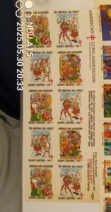 Weihnachtssiegel 1988, Streifen mit 10 Briefmarken Remo Bramanti Santa's Family - Bild 1 von 1