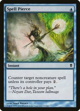 Spell Pierce - Foil Zendikar LP MTG