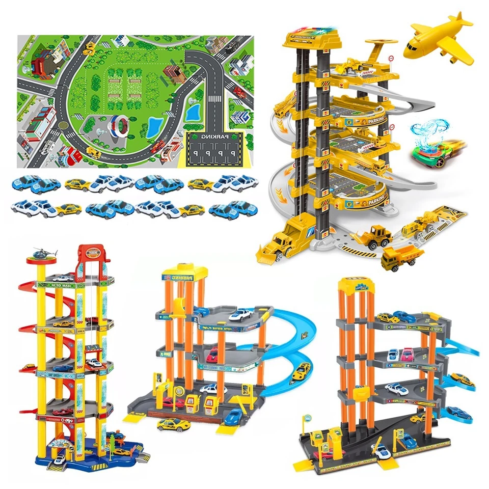 KOOLBITZ Children Multi Storey Parking lots Play Garage Construction Toy Gift for Boys