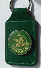 VINTAGE Keyring Leather Green Fob The National Trust 