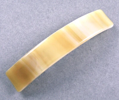 Pinza para el cabello a rayas neutras beige blanco tostado 3,5" 90 mm CORREA DE VIDRIO teñido Foto 1 de 4