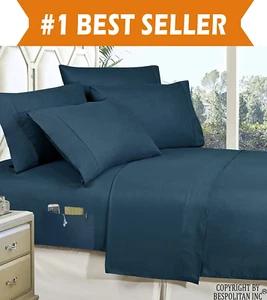 4-Piece FULL- Smart Sheet Set! Soft 1500 Series Wrinkle and Fade Resistant with - Picture 1 of 12