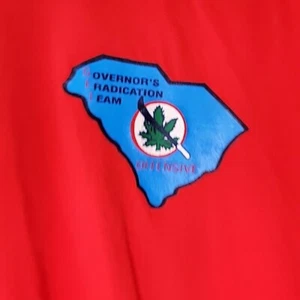 XL Single Stitch Tshirt Red South Carolina Governors Eradication Team Anti Pot - Picture 1 of 9