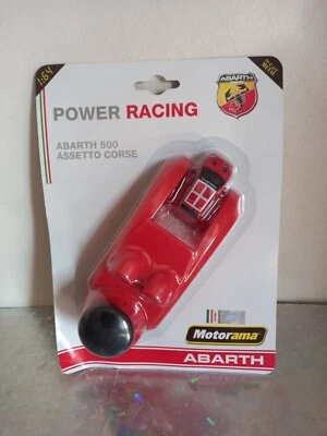 ABARTH 1:64 POWER RACING! MOTORAMA BLISTER NUOVO 500 ASSETTO CORSE ROSSA - Immagine 1 di 3