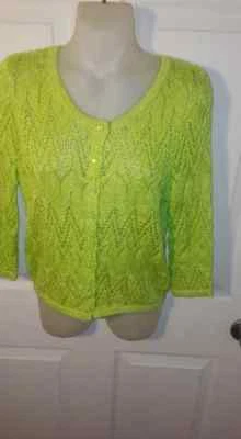 Cárdigan verde tejido Yoana Baraschi talla libre EE. UU. Envío  Foto 1 de 3