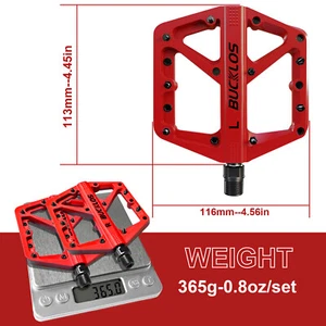 MTB Platform Pedals Bicycle Bearing Pedal Road/Mountain Bike Flat Pedal 9/16" US - Picture 1 of 64