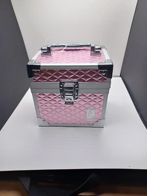 Estuche de Maquillaje Caboodles Usado - Lentejuelas Rosa con Bordes Plateados, Espejo Interior Foto 1 de 4