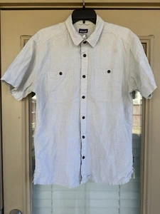 Patagonia Shirt Men's L Tan Organic Cotton Short Sleeve Button Down - Picture 1 of 7