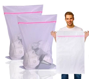 2x XXL Wäschenetz Set 60x90 cm - Waschsack Wäschebeutel mit Reißverschluss - Bild 1 von 7