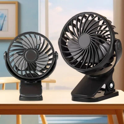 USB charging fan, large wind speed free adjustment, portable desktop clip-on fan - Image 1 of 4