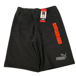 Puma Black Fleece Short 34 NEW Mens TD32642 Drawstring/Elastic waist Medium M - Picture 1 of 12