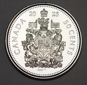 Canada 2025 Logo 50 cents Nice UNC from roll - BU Canadian Half Dollar - Picture 1 of 2