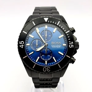 NEW HUGO BOSS HB1513743 LUXURY BLUE DIAL CHRONOGRAPH MEN'S QUARTZ WRIST  WATCH
