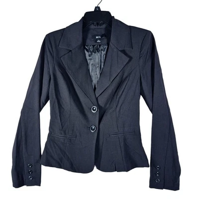 Blazer feminino BCX jaqueta terno preto tamanho pequeno - Imagem 1 de 4