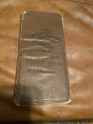 Miles’ Vest Pocket Webster Pronouncing Dictionary 1894.  45,800 Words, 5 Books - Image 1 of 3