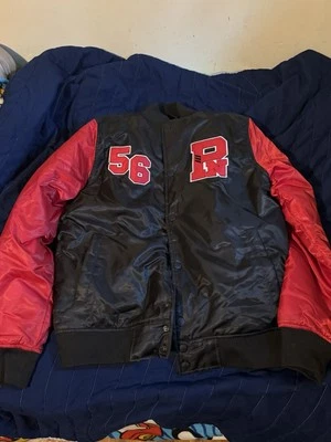 Chaqueta universitaria roja mediana Parish Nation para hombre Foto 1 de 3