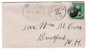Waterloo NH (Merrimack 1885-41) New Year's Eve - Day via DPO Melvin Mills NH - Picture 1 of 2