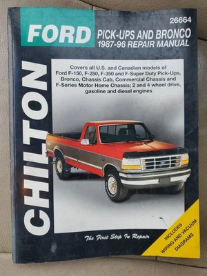 Repair Manual 87-96 Ford F150 F20 F350 Super Duty Bronco Commercial Motor Home - Image 1 of 4