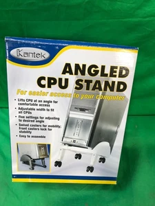 Kantek CS250B ANGLED CPU ROLLING/SWIVEL ADJUSTABLE STAND/BLACK  NIB - Picture 1 of 7