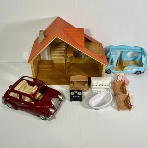 Sylvanian Family Calico Critter Lot Cabin Cruiser Car Furniture Epoch - Picture 1 of 24