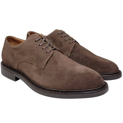 Polo Ralph Lauren Men Asher Derby Plain Toe Oxfords Size US 8.5D Brown Suede - Image 1 of 4