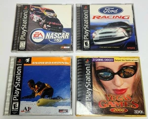 NASCAR 99, Ford Racing, Snowboarding, Vegas Spiele PS1 Playstation CIB Bundle Lot - Bild 1 von 21