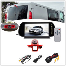 7" Mirror Monitor Brake Light W/ Reversing Camera For Renault Trafic Opel Vivaro