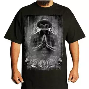 Gangstergebet Herren T-Shirt Dyse One Chicano Tattoo Kunst Lowrider Rosenkranz - Bild 1 von 1