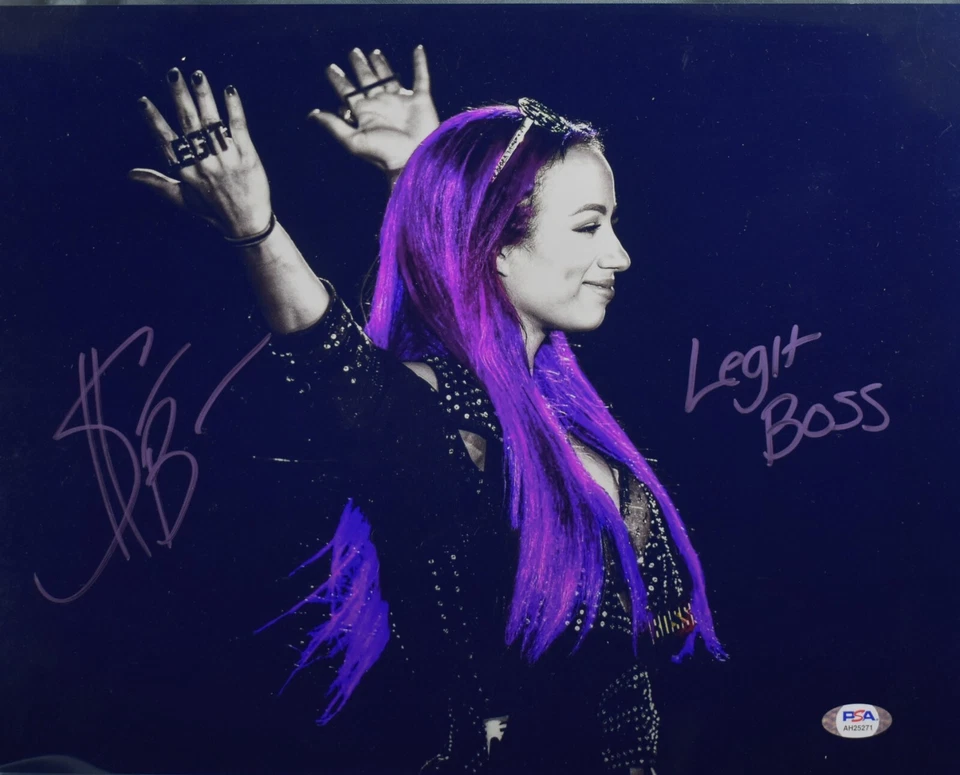 *JEFE LEGÍTIMO* WWF WWE SASHA BANKS FIRMADO INSCRITO 11x14 PSA AUTO Foto 1 de 1