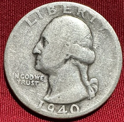 1940-S Over S Over S Error 25 Cent Washington Quarter - 90% SILVER - KM#164 - Image 1 of 4