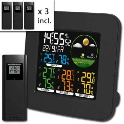 ACCUR8 YD8266WUK-BL Official UK Model with MSF Radio-controlled Time, Incl. 3...