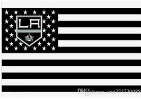 Los Angeles Kings 3x5 Foot Banner American Flag NHL Hockey New Cover